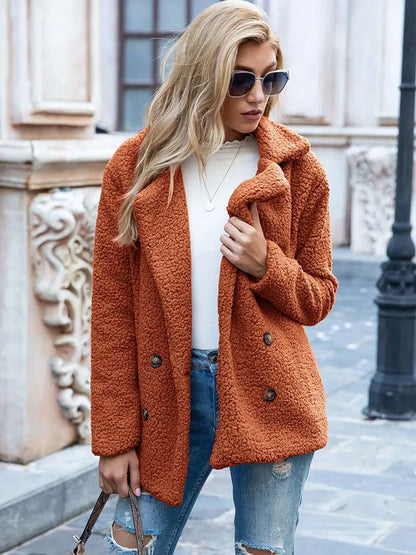 Weiche Damenjacke Teddy Mantel Winter