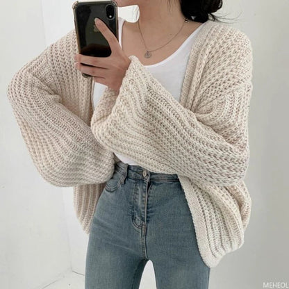 Übergröße Strickjacke Großzügig