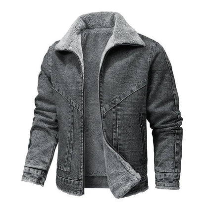 Modisches Denim Fleece Jacket