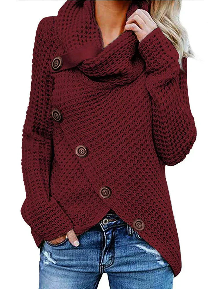 Kuschelige Pullover Damen Soft Merino Wolle Oversized
