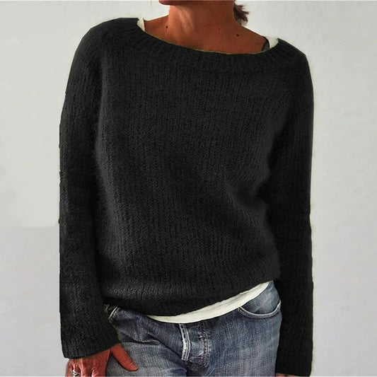 Loser Strickpullover Halswarm Bequem - IdealeKleiden