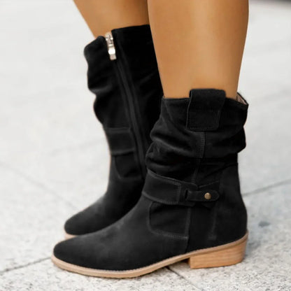 Stylische Wildleder Stiefel Damen
