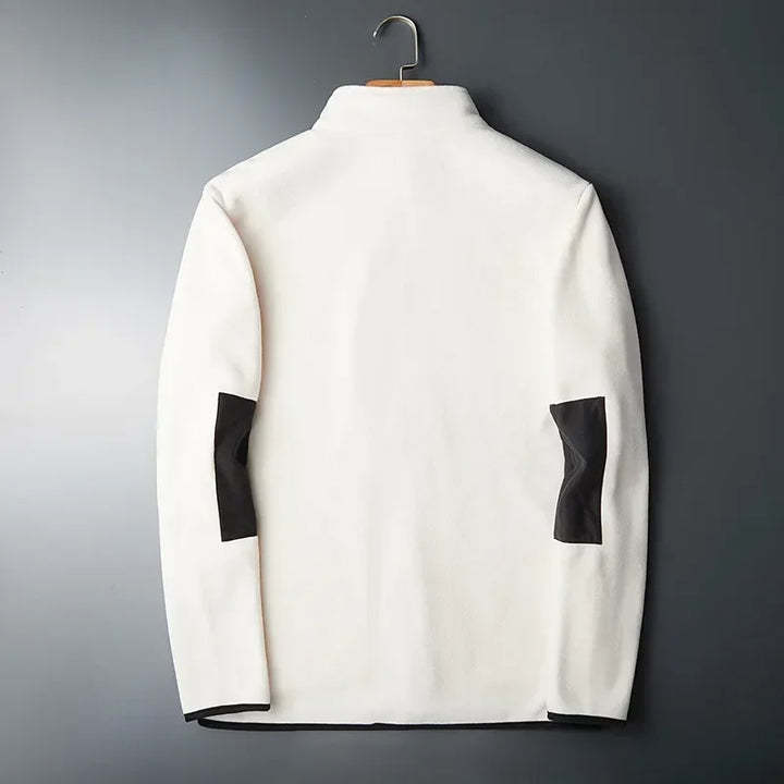 Herren Fleecejacke Sportlich KontrastDetails - IdealeKleiden