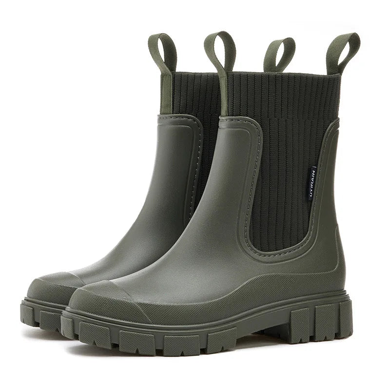 Wasserdichte Stiefeletten Damen Chunky Sohle