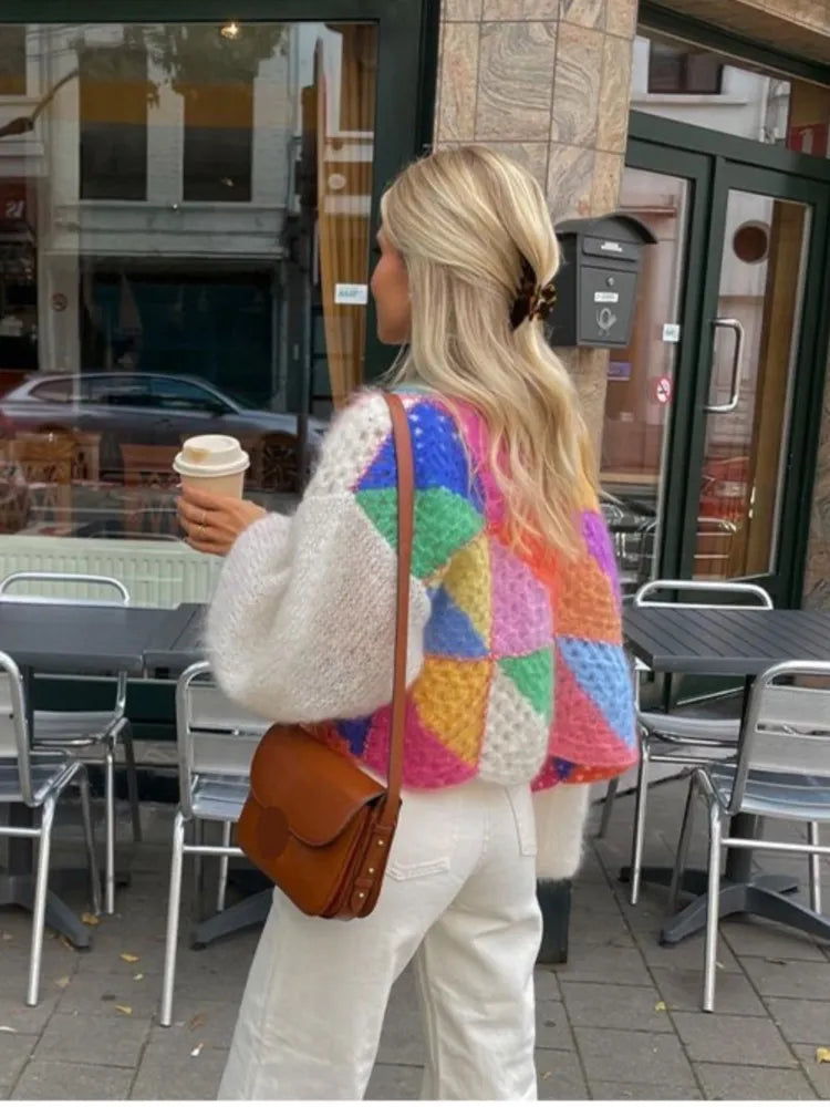 Streifen Pullover Offen Modisch - IdealeKleiden