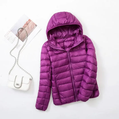 Kapuzen-Daunenjacke Warm Winter