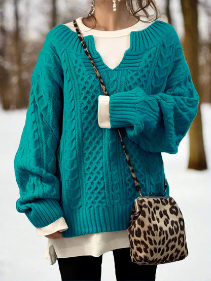 Große Strickpullover Weich Wolle Übergröße