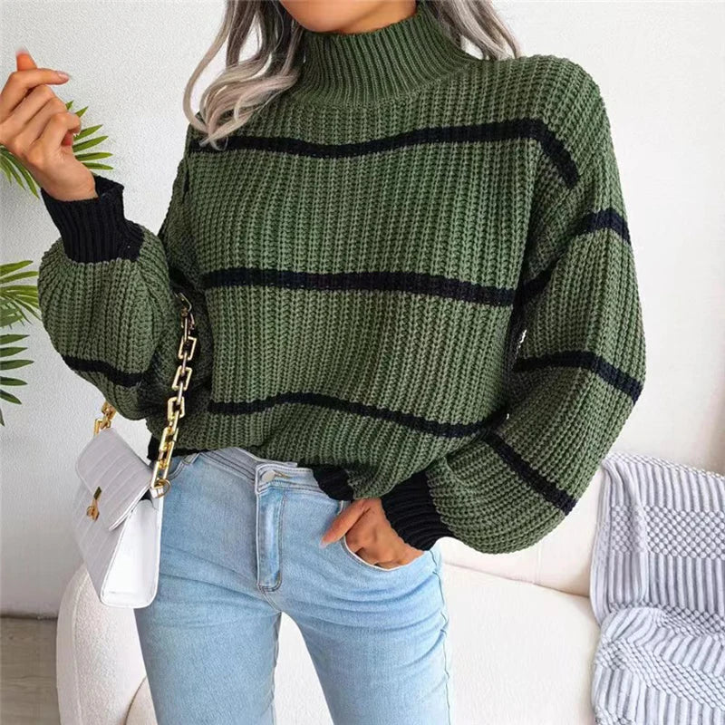 Stylischer Rollkragenpullover Moderner Feinstrick