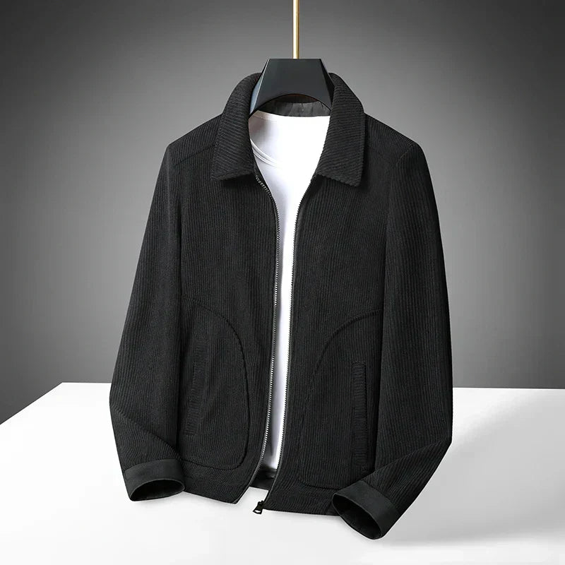Herren Cordjacke Reißverschluss Modern