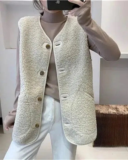 Elegante Wolle Weste Damenschal Luxury Look