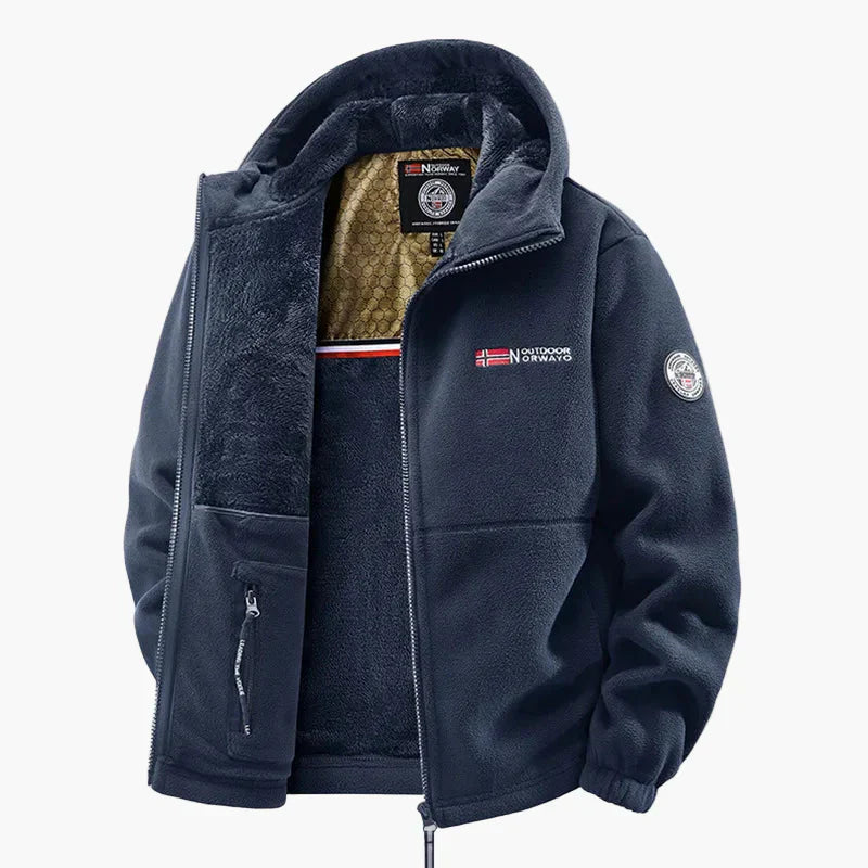 Winterfleecejacke Mit Kapuze Skandinavisch - IdealeKleiden