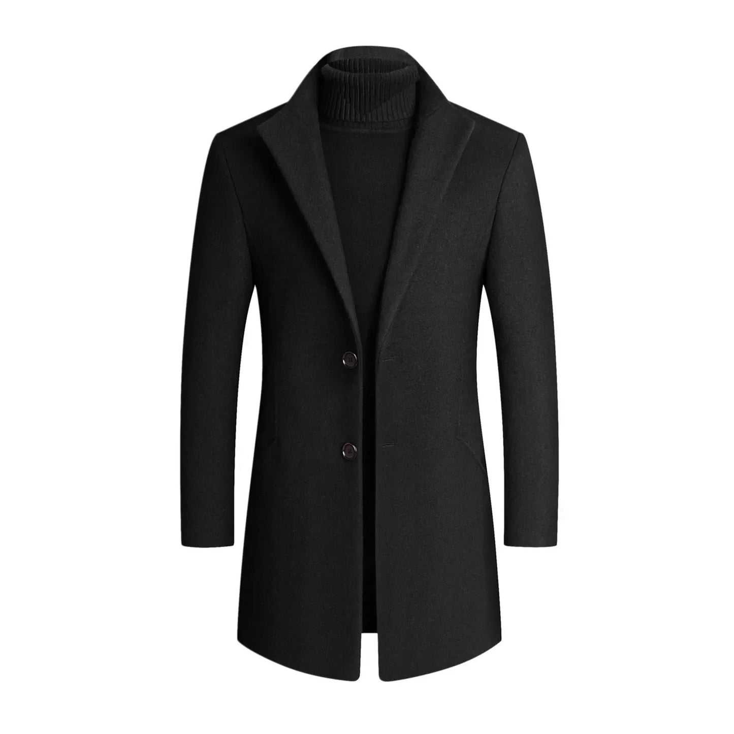 Klassischer Wollmantel Damen
