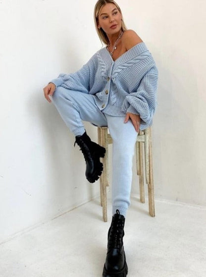 Damen Sportset Bequem 2-teilig Hose Und Oberteil