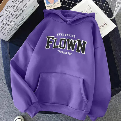 Stylischer Kapuzenpulli mit Trend-Druck für Damen