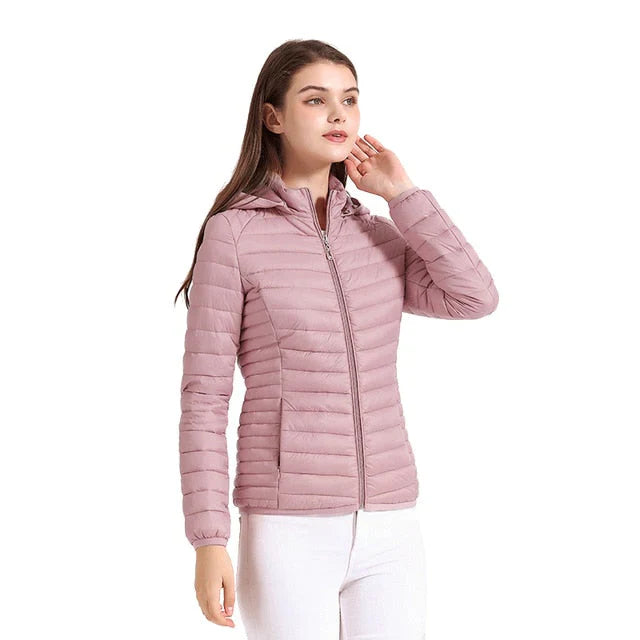 Leichte Damenjacke Wattiert Warm Isolierend