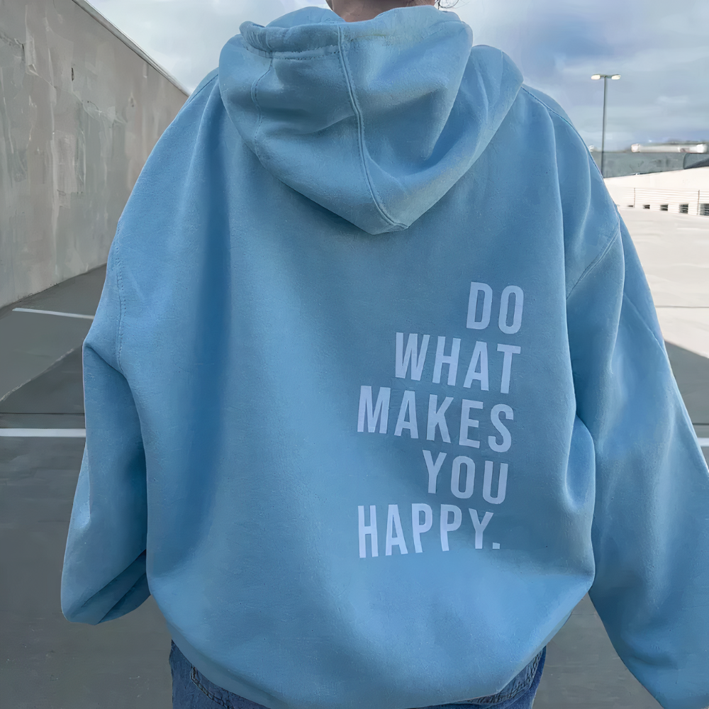 Stylische Hoodie mit Motivdruck - Bequeme Freizeitjacke - IdealeKleiden