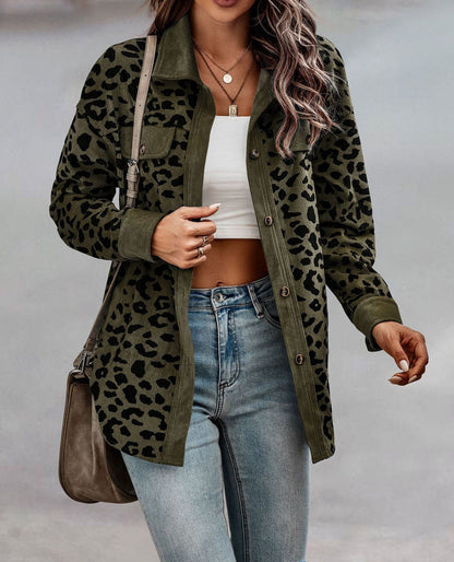 Damen Übergangsjacke Leoprint Stylish