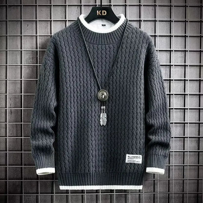Weicher Strickpullover Herren Warm