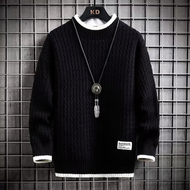 Weicher Strickpullover Herren Warm