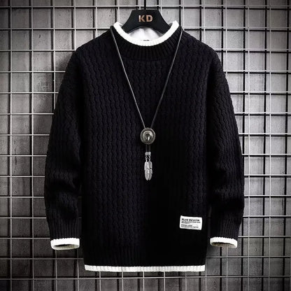 Weicher Strickpullover Herren Warm