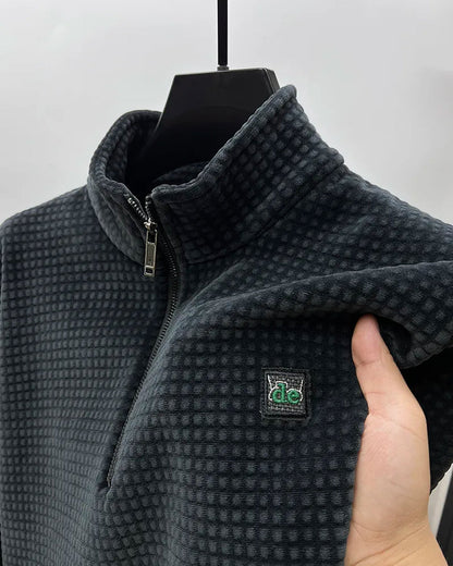 Warmes Alpaka Fleece Oberteil Mit Reißverschluss