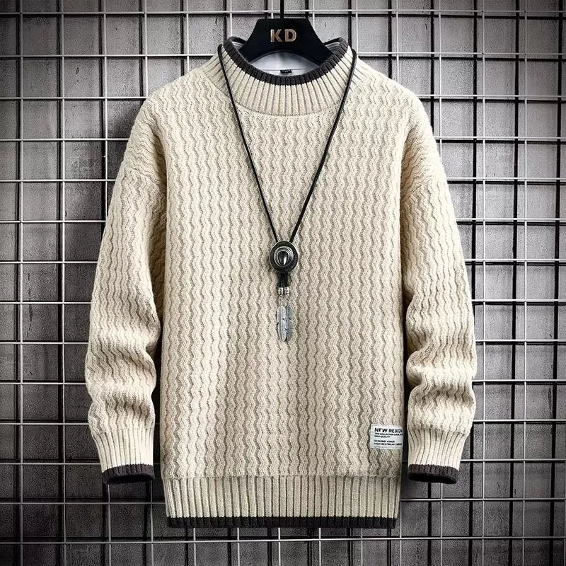 Weicher Strickpullover Herren Warm