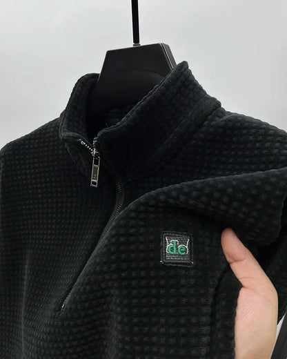 Warmes Alpaka Fleece Oberteil Mit Reißverschluss