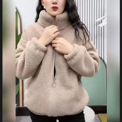 Modische Teddyjacke Lockere Fit