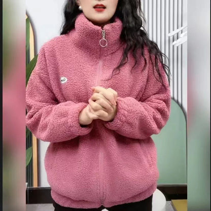 Modische Teddyjacke Lockere Fit