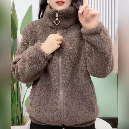 Modische Teddyjacke Lockere Fit