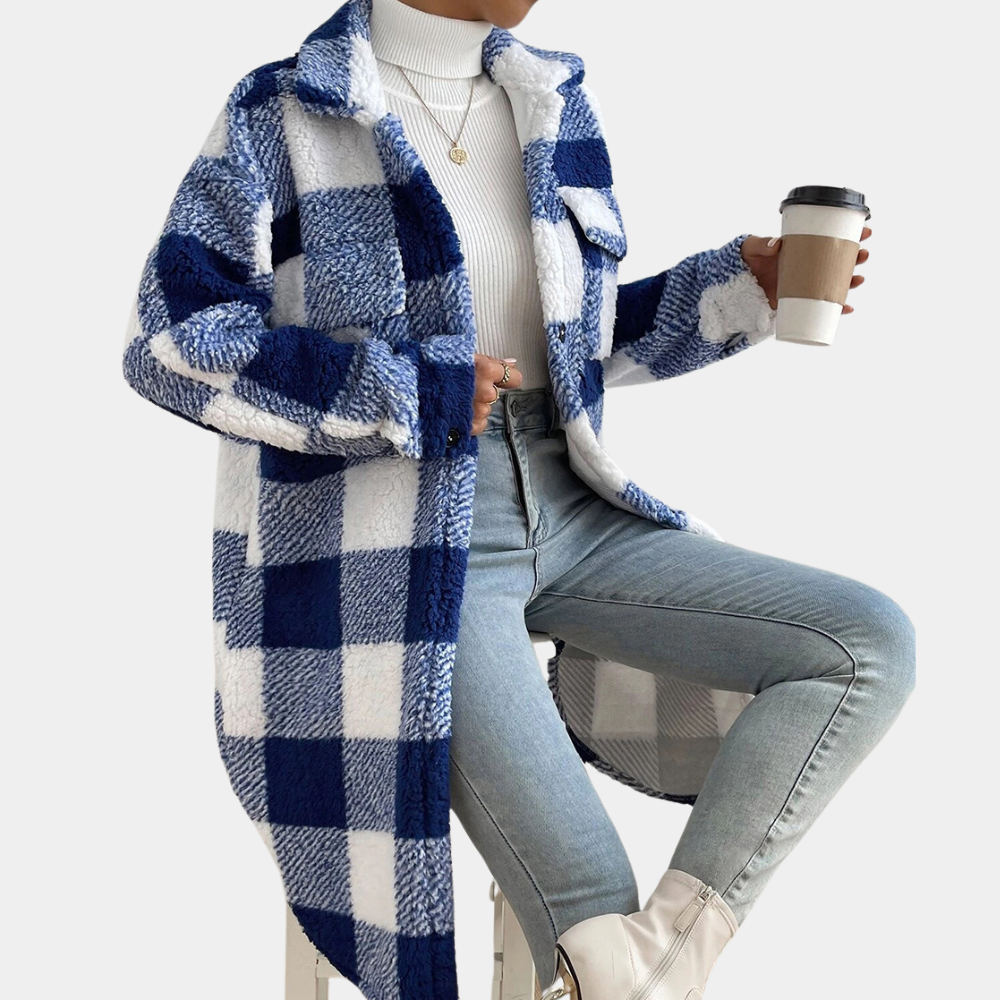 Weiche Winterjacke Damen Teddy Mantel