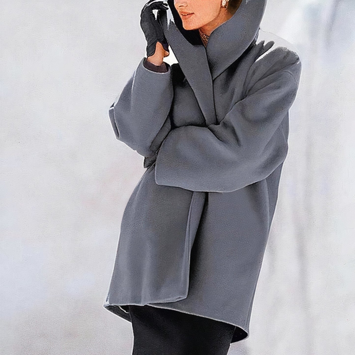 Frauen Winterjacke Warm Kapuzenparka Midi
