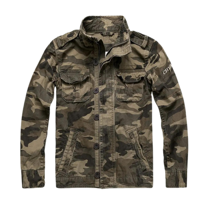 Stylische Jeansjacke Retro Design Vieltaschig