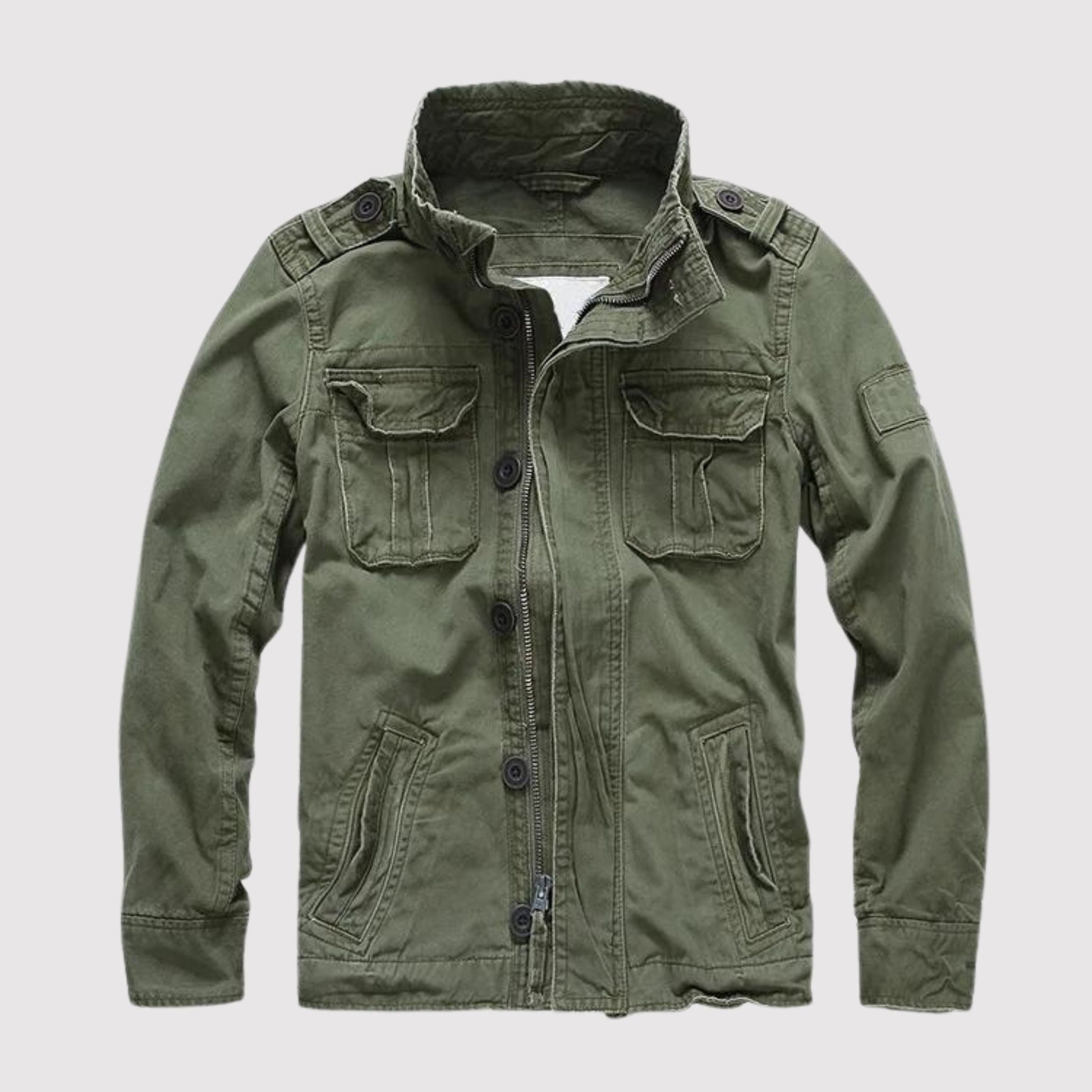 Stylische Jeansjacke Retro Design Vieltaschig - IdealeKleiden