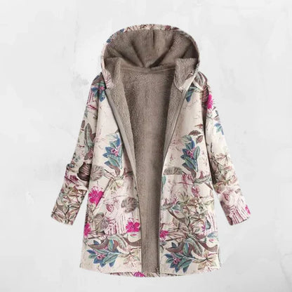 Großer Hoodie Mantel mit Kapuze und Langärmlig - IdealeKleiden