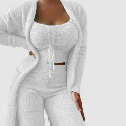 Damen Pyjama Set 3 Teile Comfort