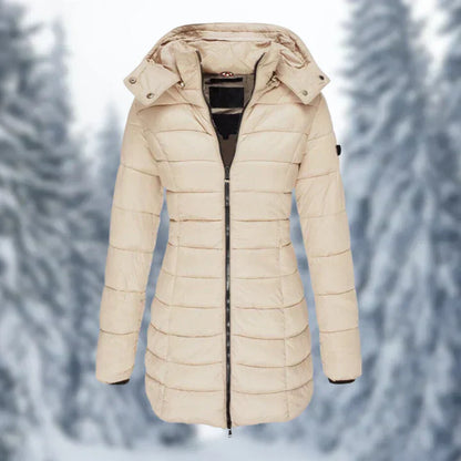 Leichter Damenmantel mit Kapuze Warm Fleece - IdealeKleiden