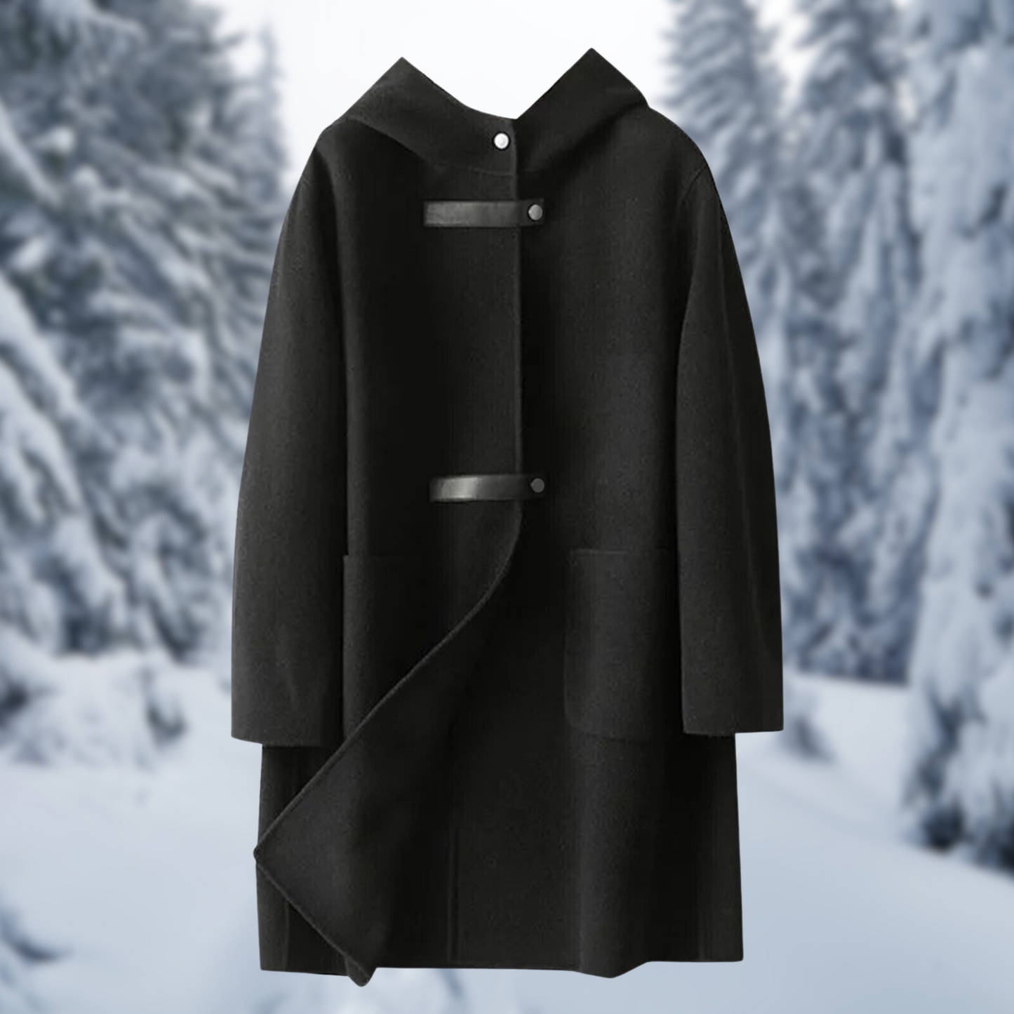 Stylische Damenjacke Kaschmir Warm Kapuze