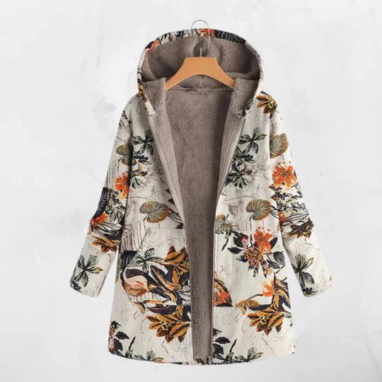 Großer Hoodie Mantel mit Kapuze und Langärmlig