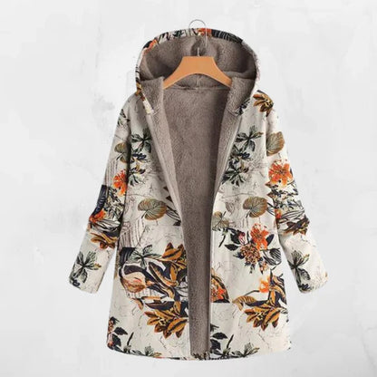 Großer Hoodie Mantel mit Kapuze und Langärmlig