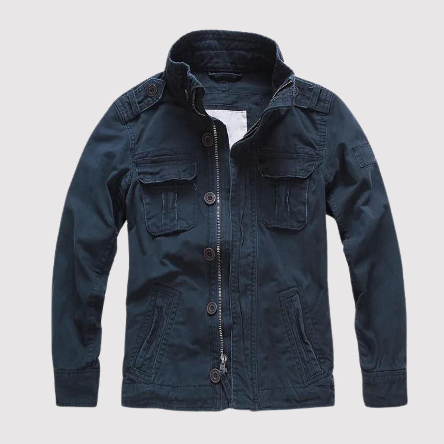 Retro Jeansjacke Vieltaschig Vintage Style