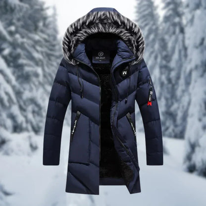 Oversized Steppjacke mit Kunstfellkapuze und Reißverschluss-Taschen