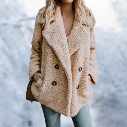 Warme Wintermantel Damen Felljacke