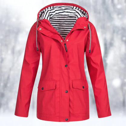 Wasserdichte Parka Jacke Reißverschluss Kordelkapuze