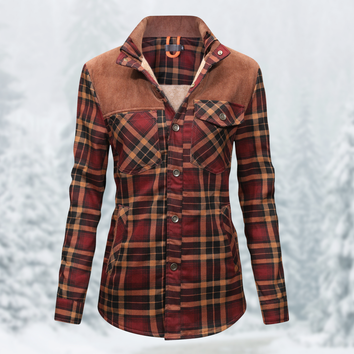 Warme Flanelljacke Damen Wanderlook - IdealeKleiden