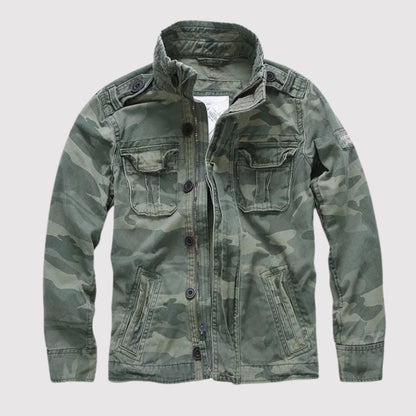 Stylische Jeansjacke Retro Design Vieltaschig