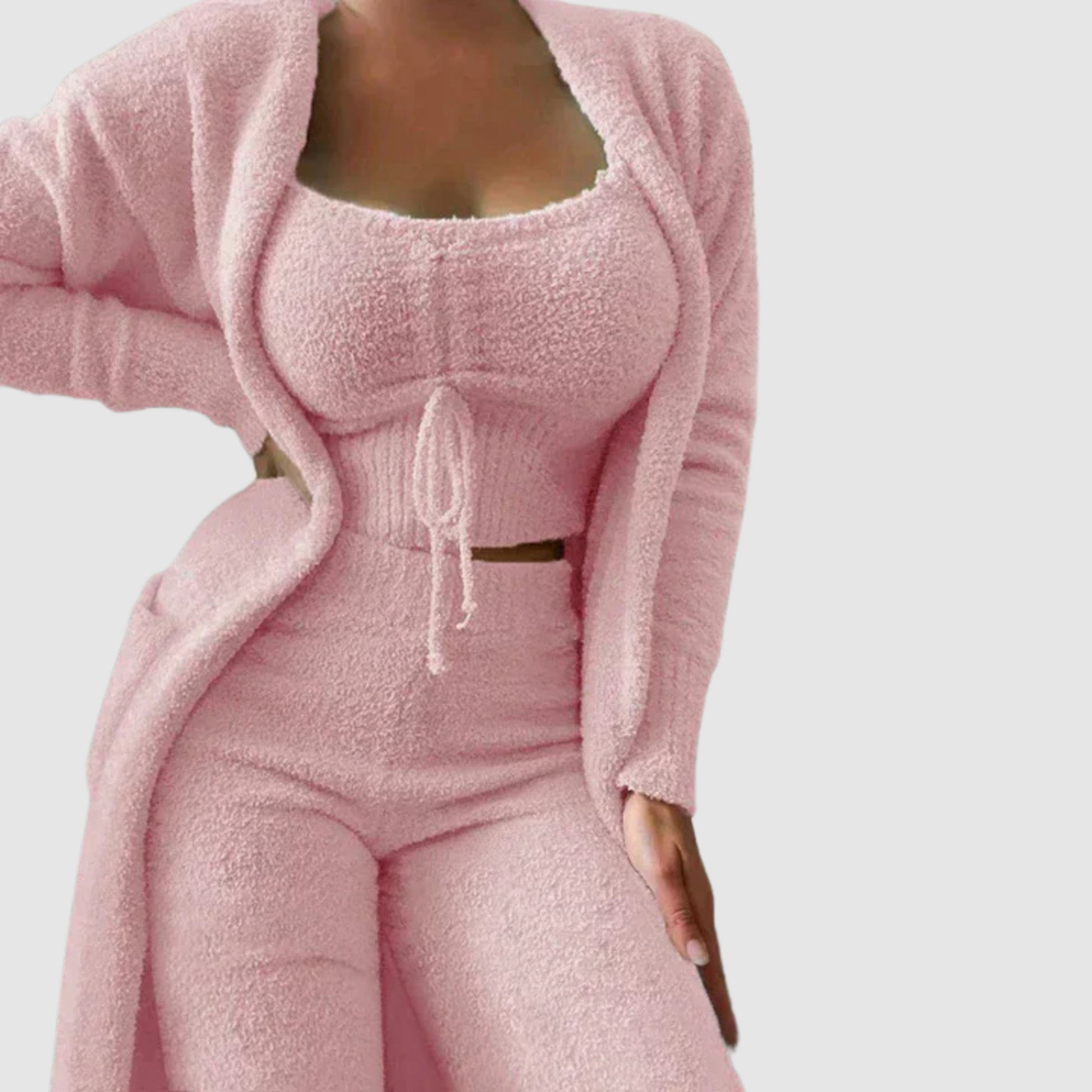 Damen Pyjama Set 3 Teile Comfort - IdealeKleiden