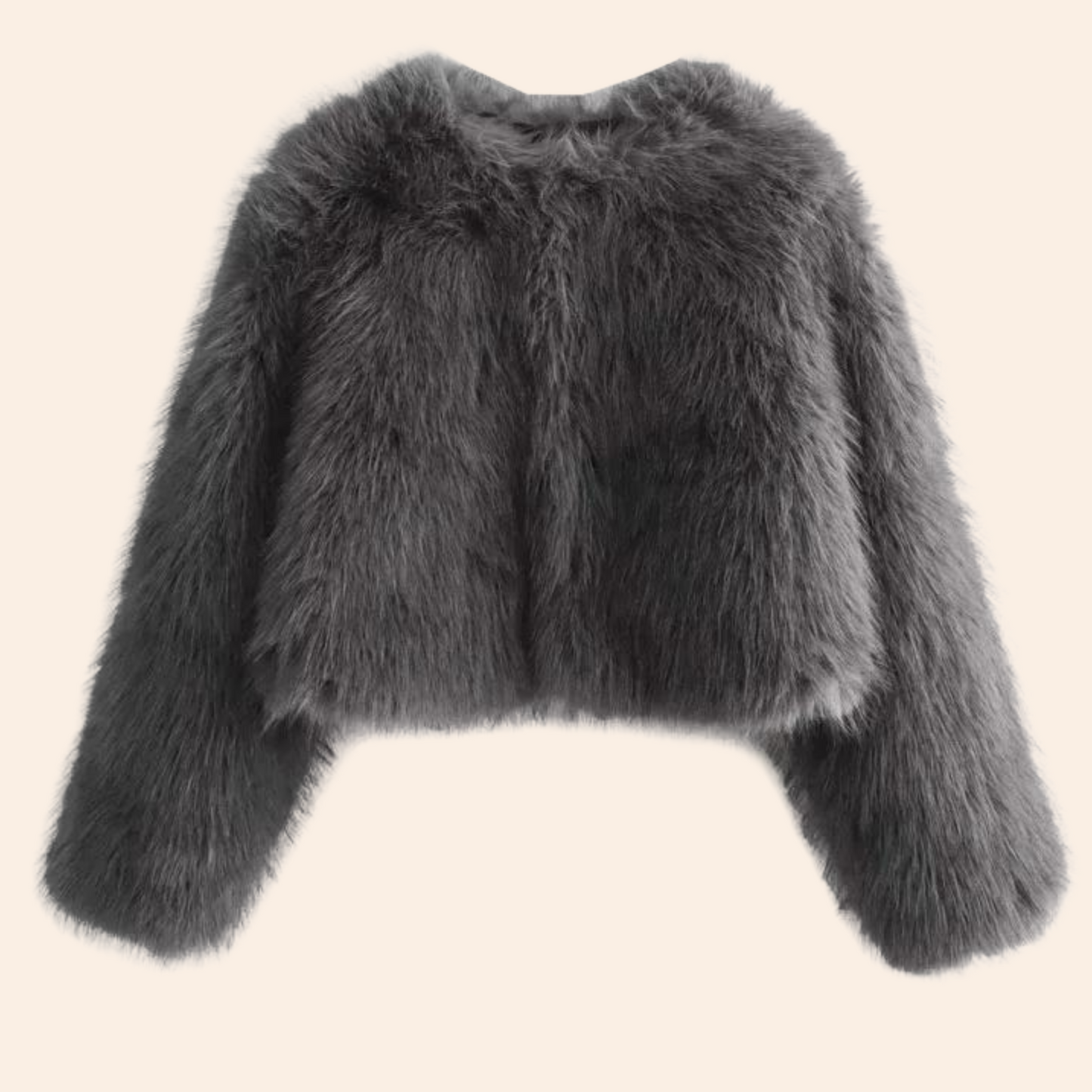 Stylische Kurzjacke Kunstleder Winter - IdealeKleiden