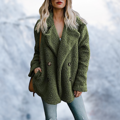Warme Wintermantel Damen Felljacke