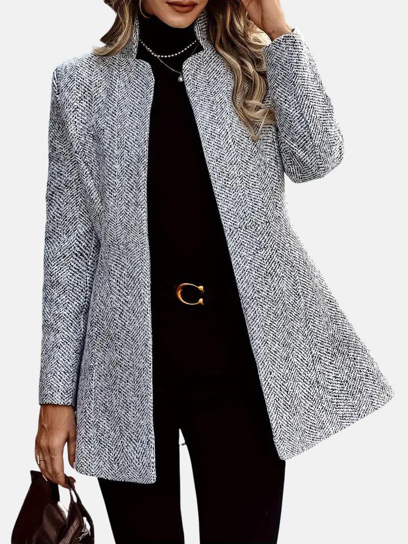 Eleganter Damenmantel Tweed Stil